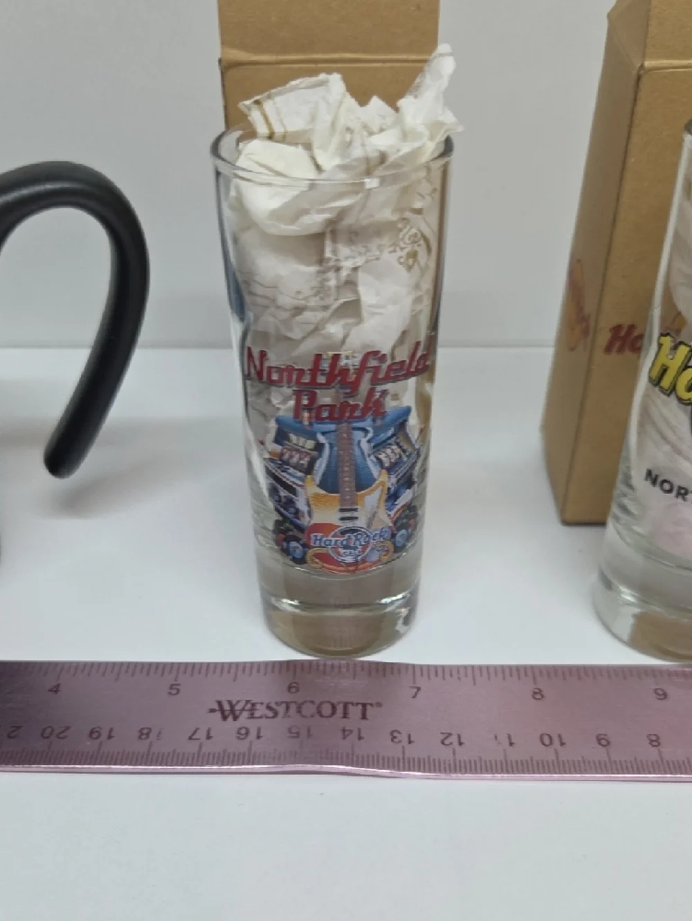 Hard Rock Cafe Black Ceramic Mug and 2 Shot Glasses Northfield Park
